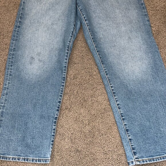 LEVI'S RIBCAGE STRAIGHT ANKLE Waist 32 L 27  Blue Denim Button Fly Jeans - EUC - Picture 4 of 13